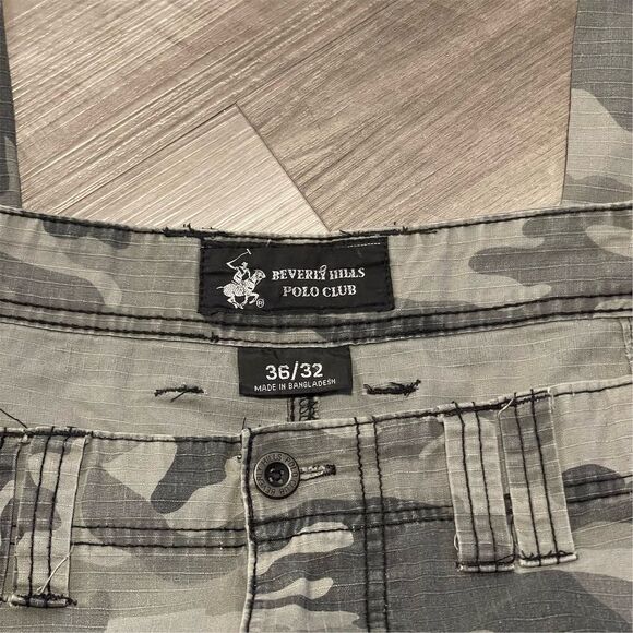 Beverly Hills Polo Club Men's Camouflage Cargo Pants Size 36 Inseam 32 - Picture 5 of 8